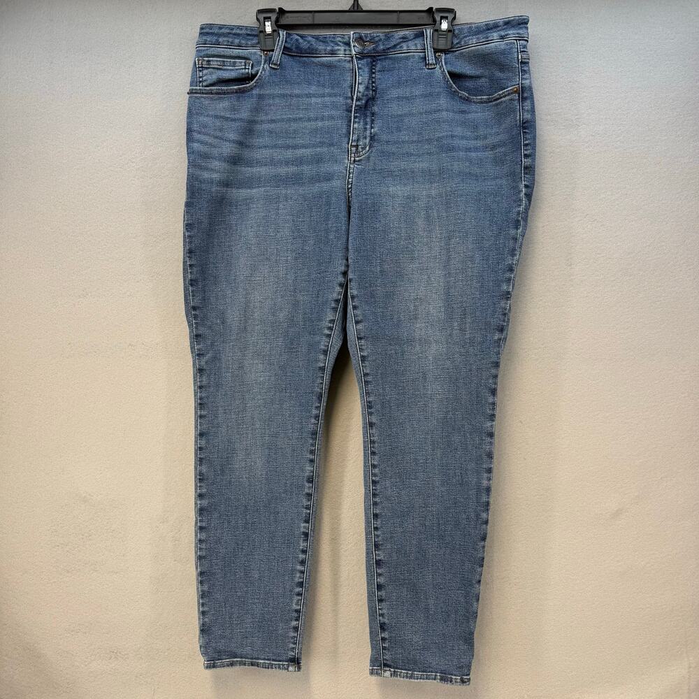 Pistola Jeans Women's 18W Blue Mid-Rise Stretch Skinny Preppy Normcore